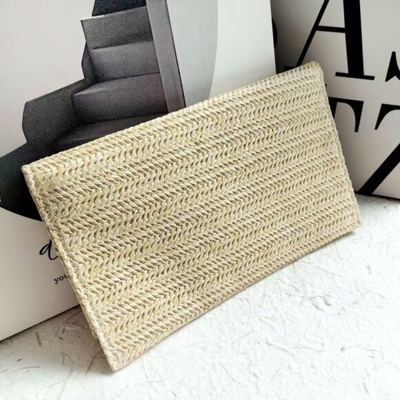 Dior Raffia Straw Clutch Bag - Picture 6 of 12